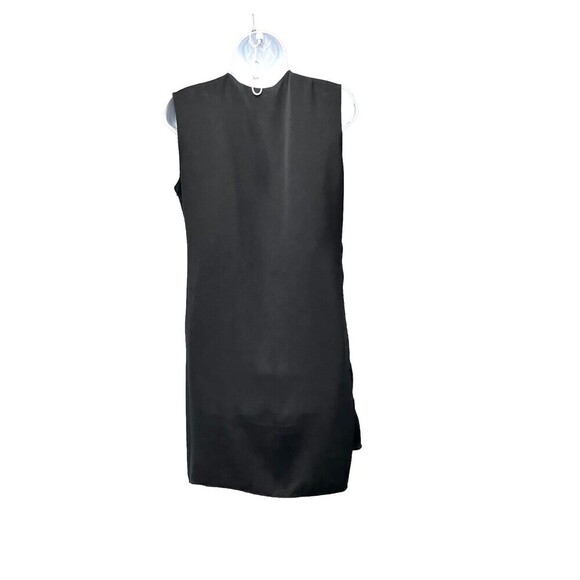 AllSaints Afia  Black Dress Size 8 Black Mini Twist Overlay Party Ready Side zip - Picture 3 of 13